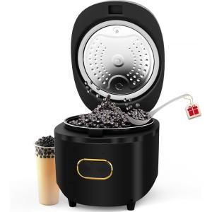 image:imageWantJoin Boba Maker Machine Commercial Boba Cooker Commercial Boba Pearl Maker for Bubble Tea Milk Tea Boba Pot for Tapioca Pearls for Restaurants Milk Tea Stores Dessert Stores Lounge Bars 110VBlack