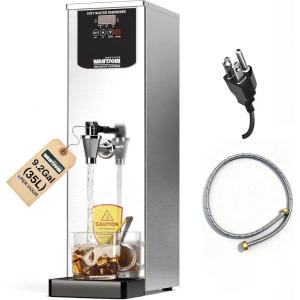 image:imageWantJoin Commercial Hot Water Dispenser  35L92 GALHour Water Boiler StepHeating Electric Countertop Water Dispenser Automatic Temperature Control Max 212F for Boba Tea Coffee Shop OfficeSilver