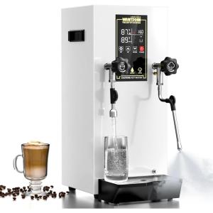image:imageWantJoin Commercial Milk Frother amp Beverage Heater  1800W Multifunctional Milk Steamer Machine with LED Display Panel for Latte Cappuccino Coffee Milk Tea Foam Hot Water Dispenser  Hotel amp HomeWhite