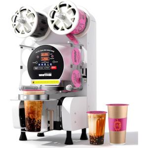 image:imageWantJoin Cup Sealing Machine Full Automatic Cup Sealer Machine 899095MM 350354374IN Electric White Cup Sealing Machine 500600 CupsHWhiteWhite