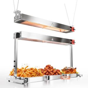 image:imageWantJoin Food Heat Lamp  24 Commercial Food Warmer Lamps Overhead Hanging amp Standing Electric Strip Heating Lamp for Buffet Catering Restaurant Parties20 Inch