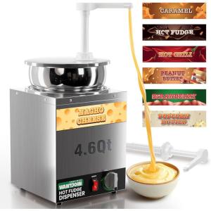 image:imageWantJoin Nacho Cheese Dispenser with Pump  22Qt Nacho Cheese WarmerStainless Steel Hot Fudge Warmer W5Level Temperature AdjustmentCommercial Hot Fudge Dispenser for Hot Fudge Cheese Caramel46Qt