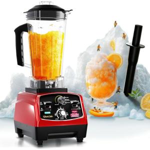 image:imageWantJoin Professional Blender ETL listed 70oz Commercial Blender for kitchen Max 1800W High Power Home and Commercial with Timer Smoothie Maker 2200ml for Crushing Ice Frozen Dessert SoupfishRed