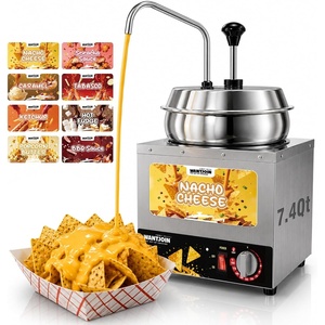 image:imageWantJoin Nacho Cheese Dispenser with Pump  28Qt Nacho Cheese Warmer Commercial Hot Fudge Dispenser W5Level Temperature Adjustment for Stainless Steel Hot Fudge Warmer Cheese Caramel74Qt SS