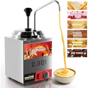 image:imageWantJoin Nacho Cheese Dispenser with Pump  28Qt Nacho Cheese Warmer Commercial Hot Fudge Dispenser W5Level Temperature Adjustment for Stainless Steel Hot Fudge Warmer Cheese Caramel28Qt